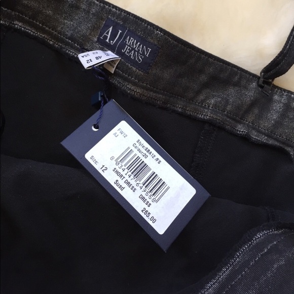 Armani Jeans Black Pearl Shimmering Mini Dress - Picture 7 of 8